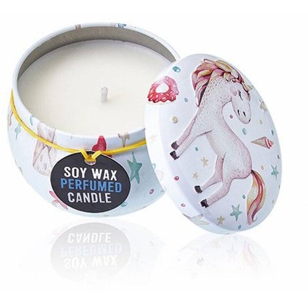 Art Tin Candle- Unicorns - Moonstone