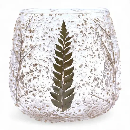Natural Floral Glass - Straight Candle Holder - Pino