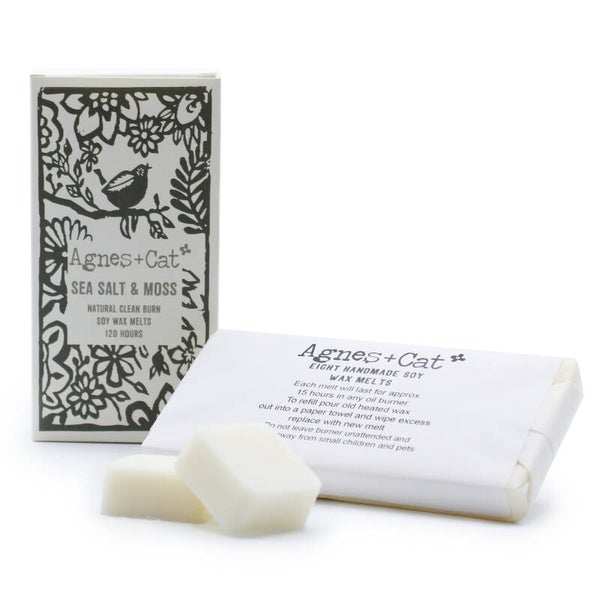 Agnes + Cat Box of 8 Wax Melts - Seasalt + Moss