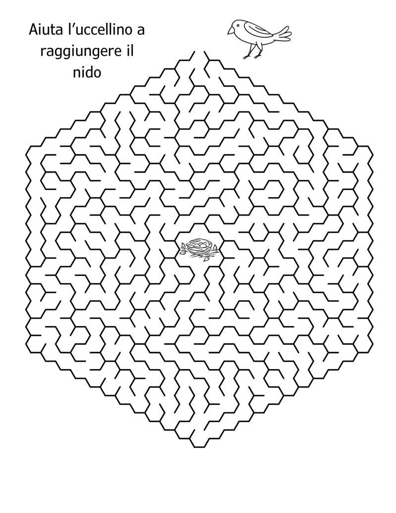 labirinti gratis per bambini, giochi per bambini gratis, schede cognitive gratis per bambini