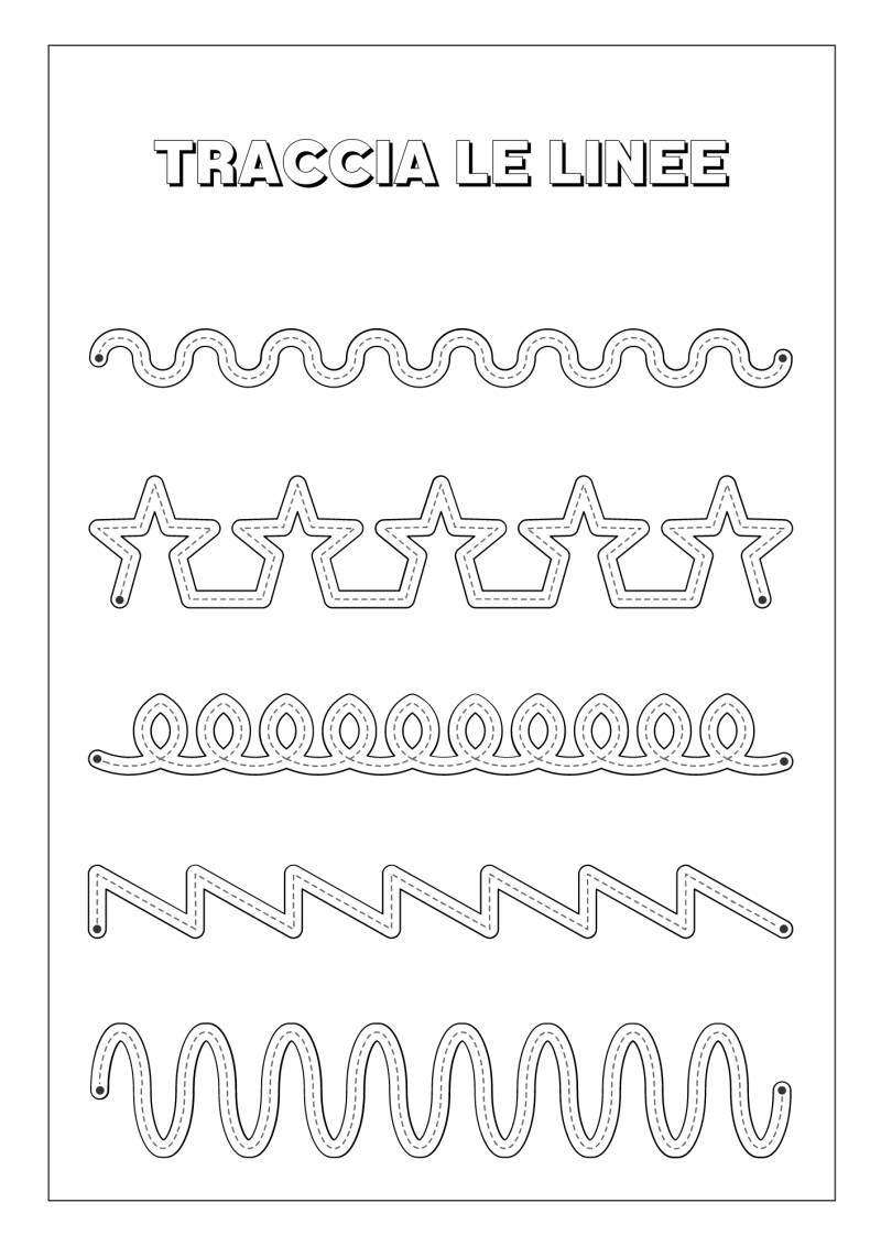 schede cognitive, bambini, asilo, alzheimer, attività per bambini, forme geometriche da ritagliare, impariamo le forme, geometria, traccia le linee, esercizi prescolari