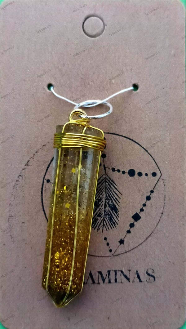 Ketten Anhänger Epoxy -Kristall- (Chain pendant epoxy -crystal-)