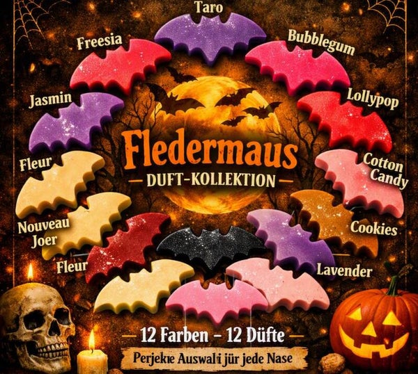 ~LIMITED EDITION~ Fledermaus Duft‑Kollektion – 12 Farben, 12 Düfte 6 Stück pro Packung