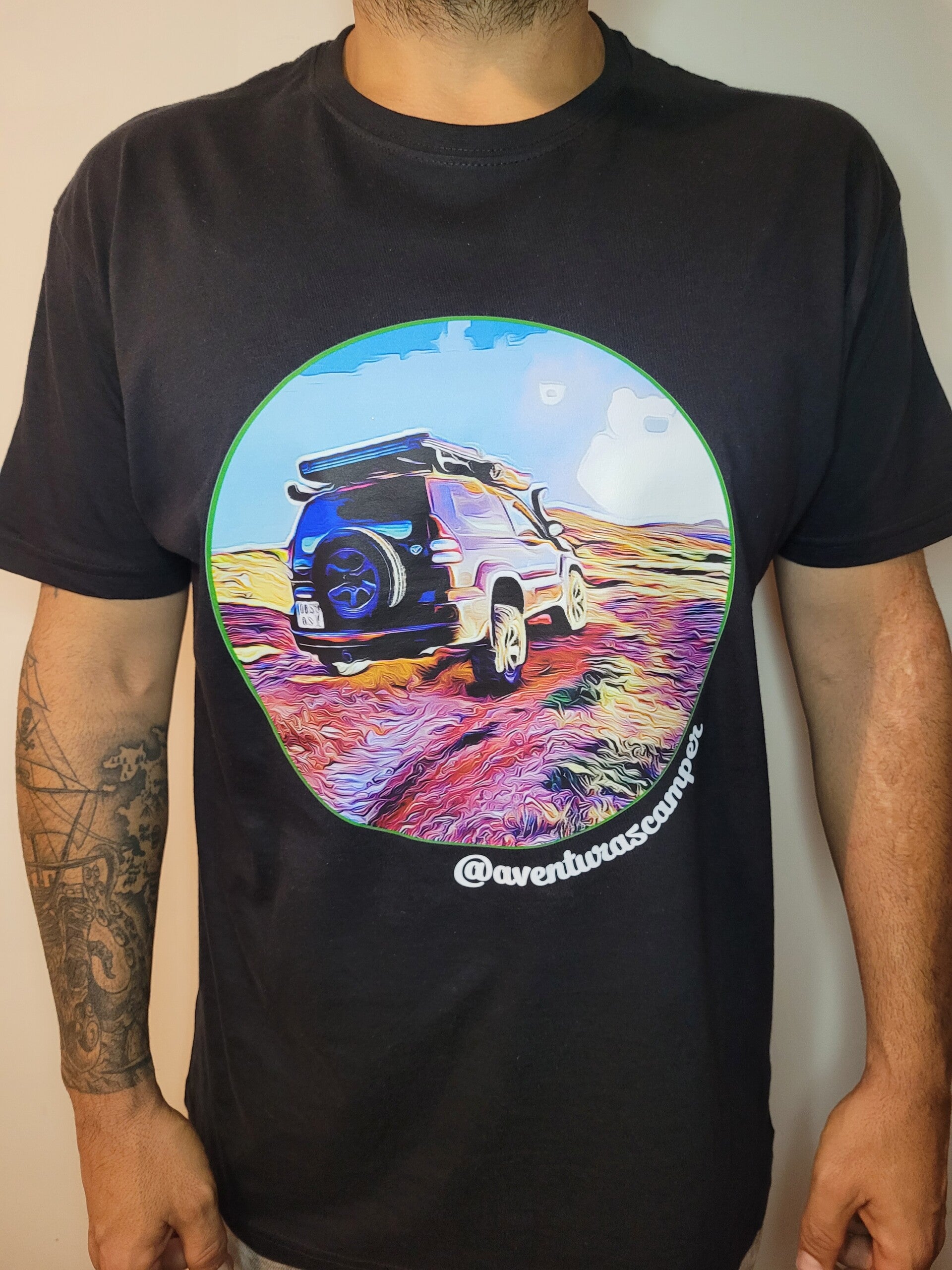 Camiseta aventuras camper toyo
