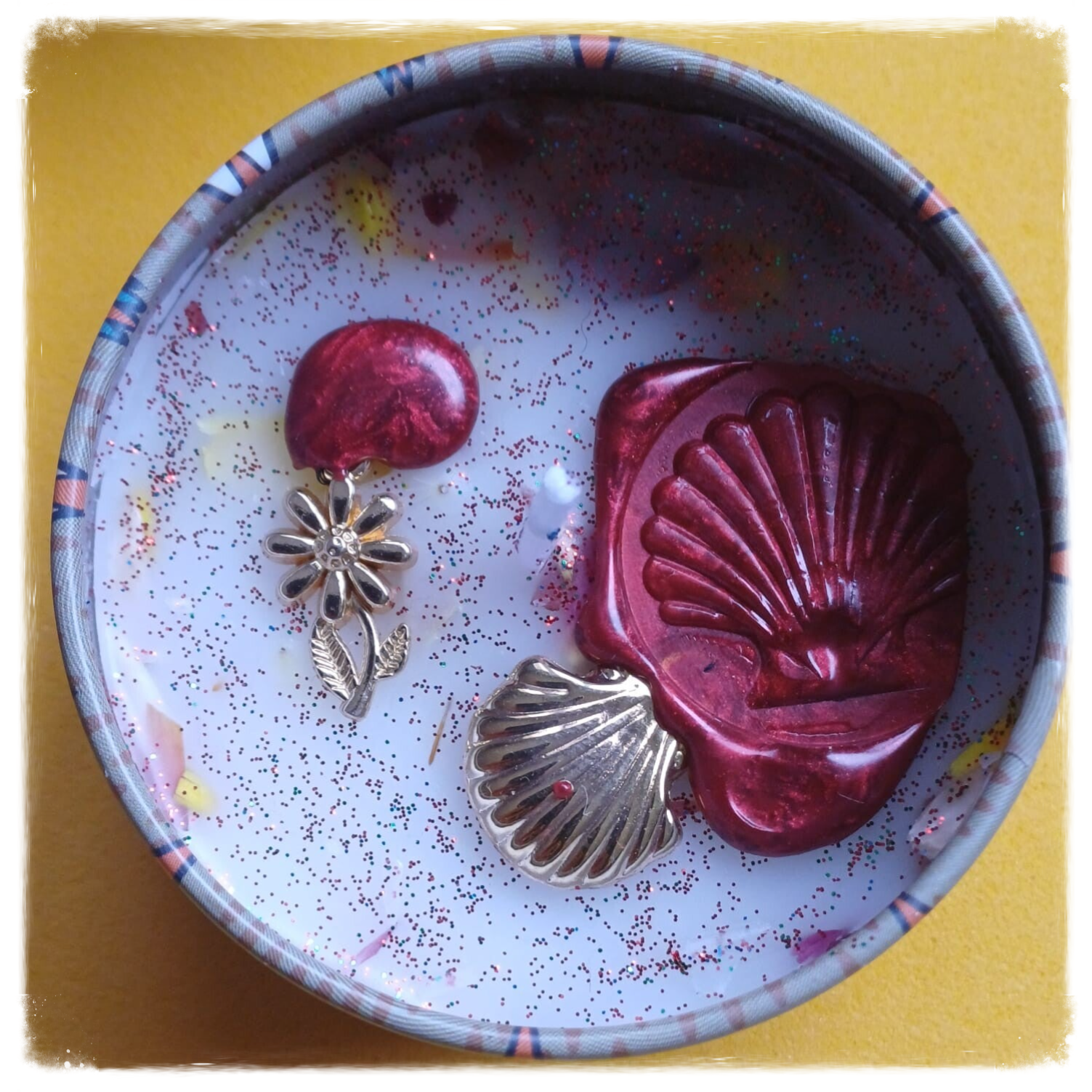 Vela aromática decorada