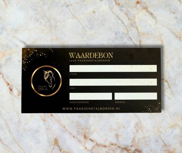 Waardebon Luxe Paardenstalborden