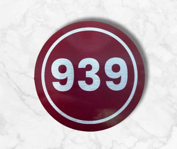 Magnetisch Wedstrijdnummer - Bordeaux Rood