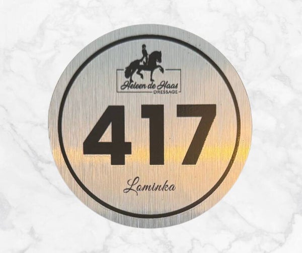 Magnetisch Wedstrijdnummer - Met logo en naam