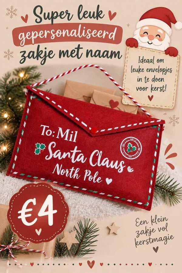 Kerst zakjes met naam