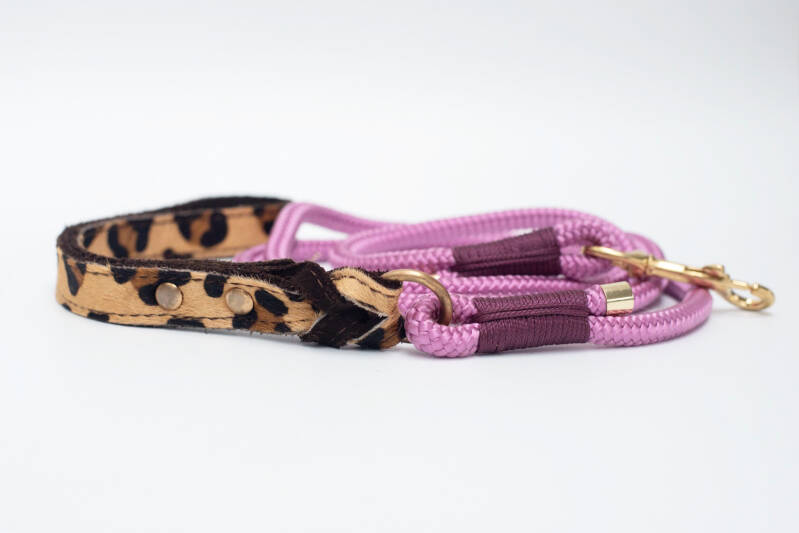 Oud roze, Aubergine &amp; Luipaard print