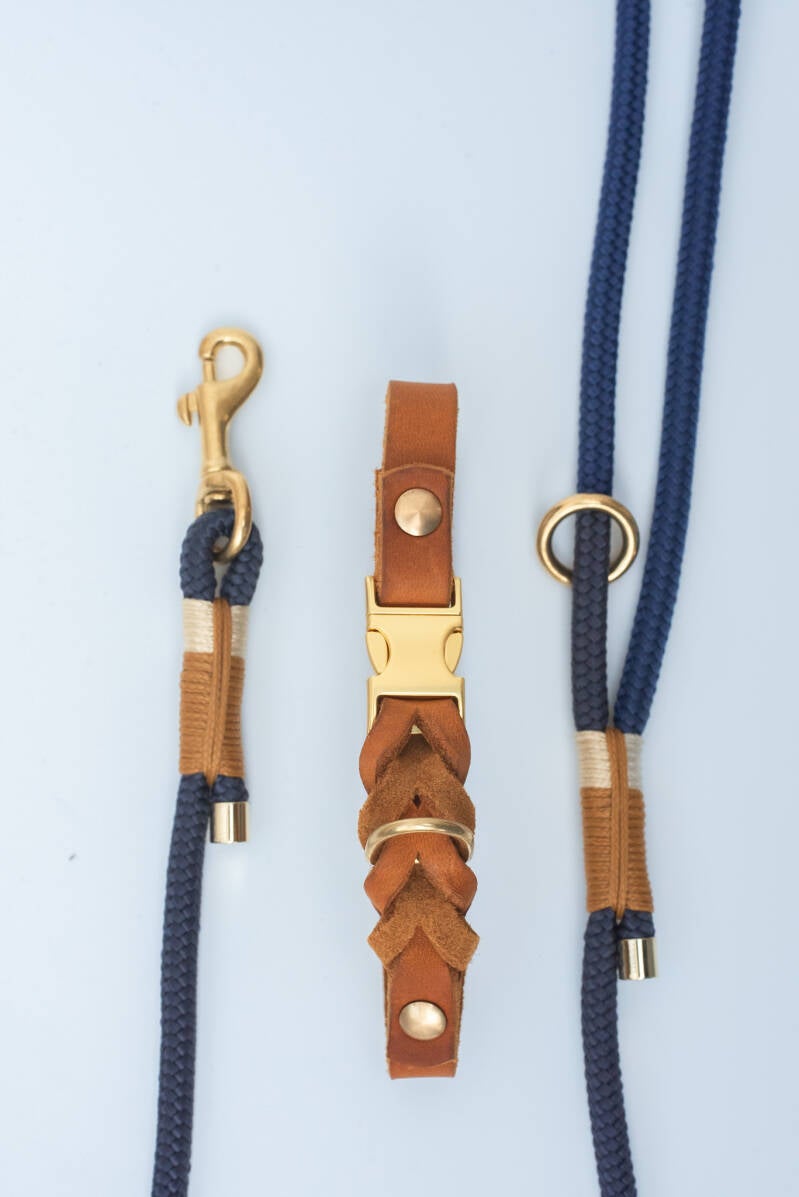 Donkerblauw, Crème, Caramel &amp; Cognac 