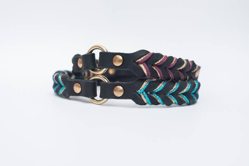 Zwart, Aubergine, Goud en Turquoise glitter