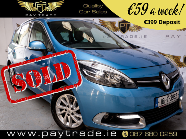 2016 GRAND SCENIC 7 SEAT FINANCE 0 DEPOSIT, WARRANTY