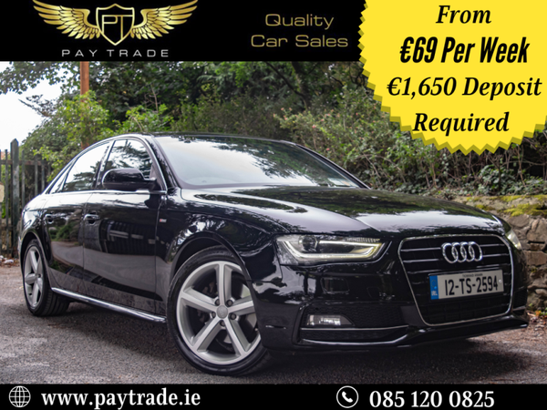 BLACK Audi A4 S-Line 2.0 TDI 175 BHP
