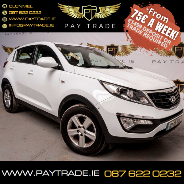2014 SPORTAGE PEARL WHITE SUV FINANCE WARRANTY