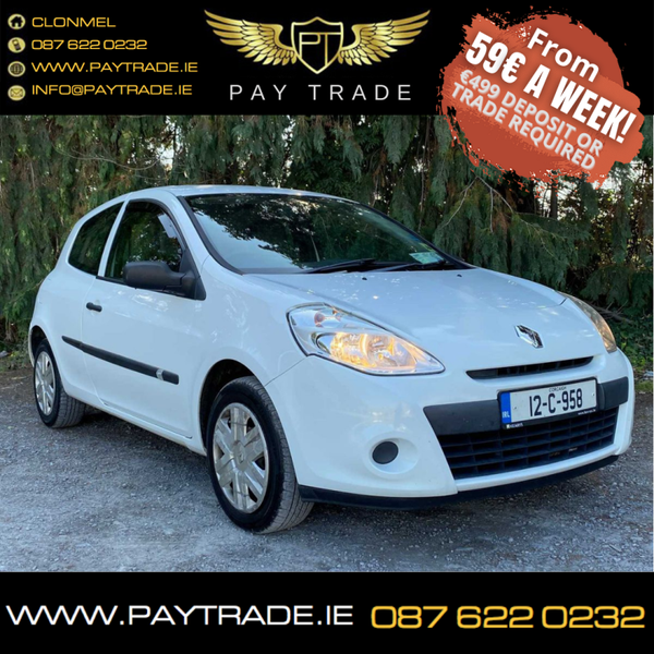 2012 RENAULT CLIO III EXPRESSION PERF FIRST CAR FINANCE WARRANTY