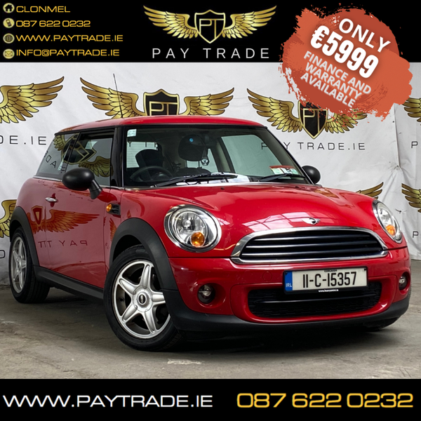 2011 MINI COOPER ONE 1.6 FINANCE WARRANTY