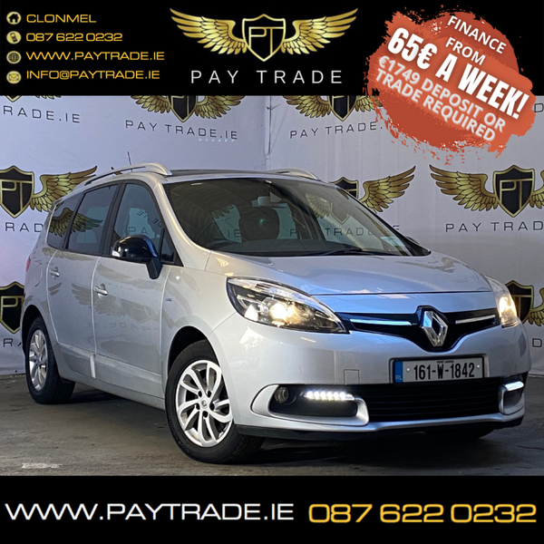2016 RENAULT GRAND SCENIC AUTOMATIC 7 SEATS FINANCE WARRANTY