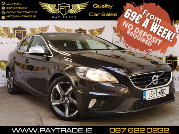 2015 VOLVO V40 1.6 D2 R-DESIGN 115BHP 5DR BLACK