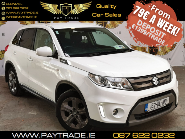 2016 SUZUKI VITARA GL+ WHITE SUV OFF ROAD FINANCE