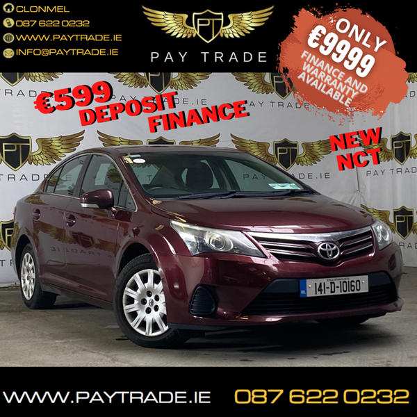 2014 TOYOTA AVENSIS 2.0 D-4D TERRA FINANCE WARRANTY