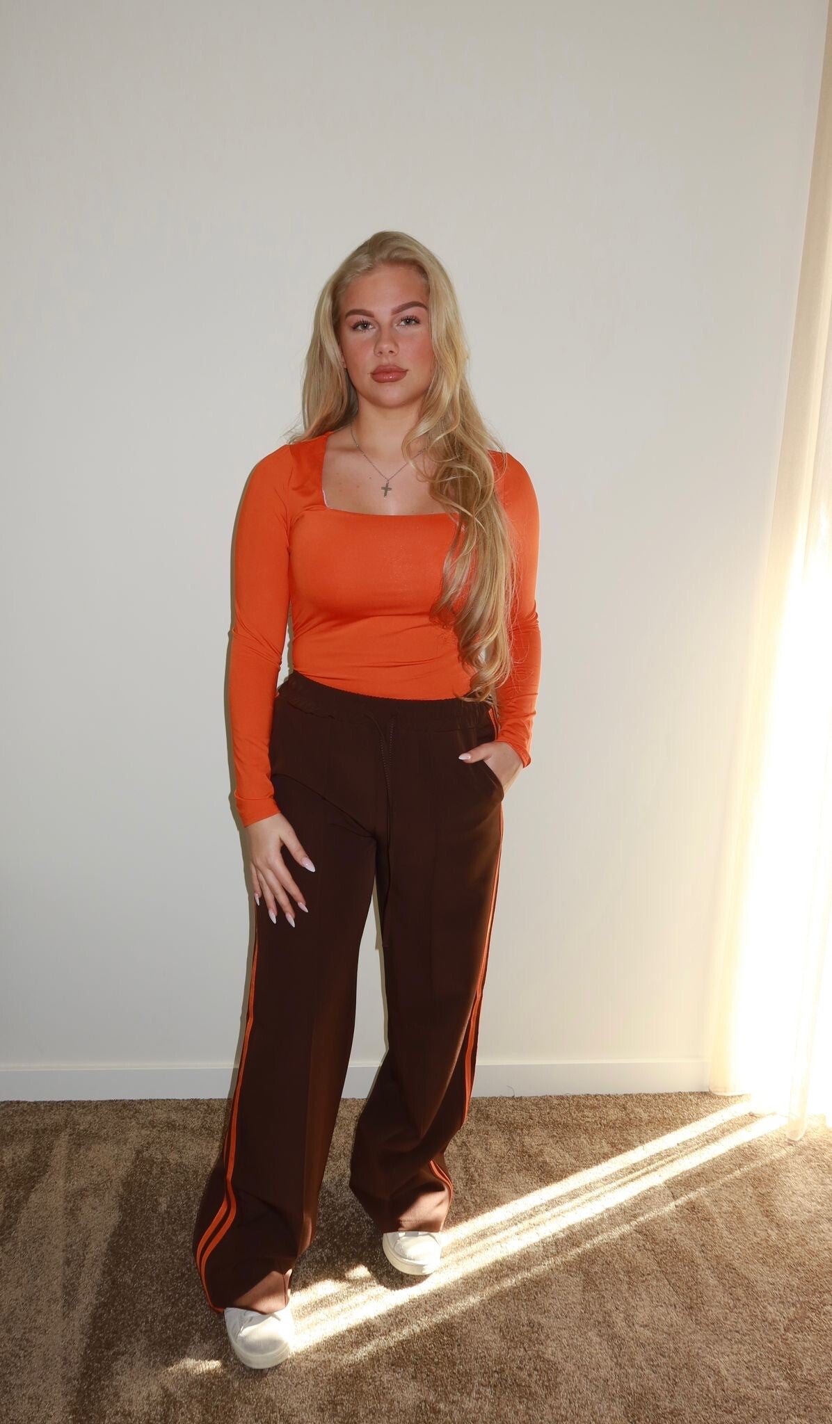 Anna top oranje