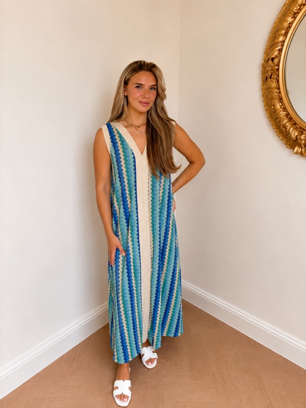 Zigzag dress 💙🩵