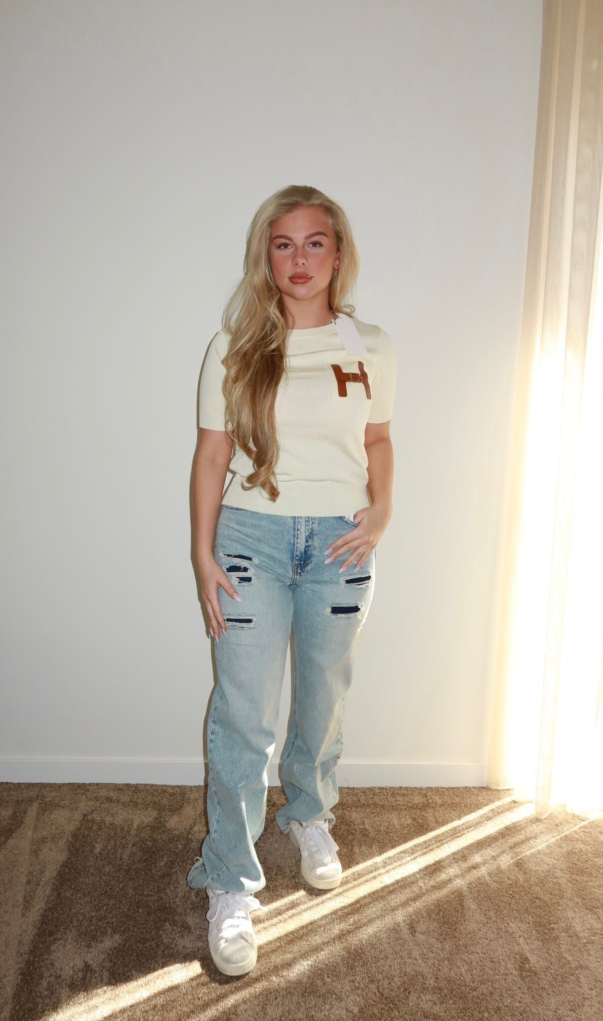 T-shirt H geel