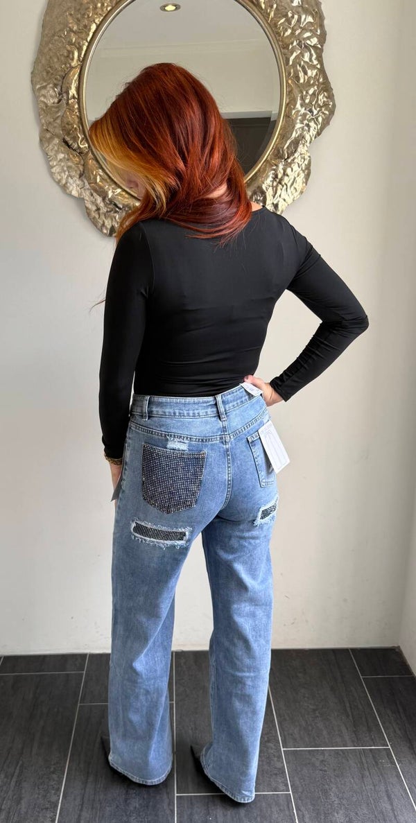 Jeans steentjes