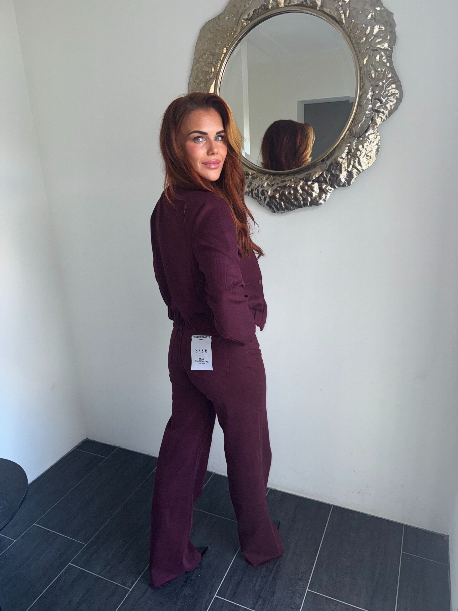 Queen hearts jeans rood