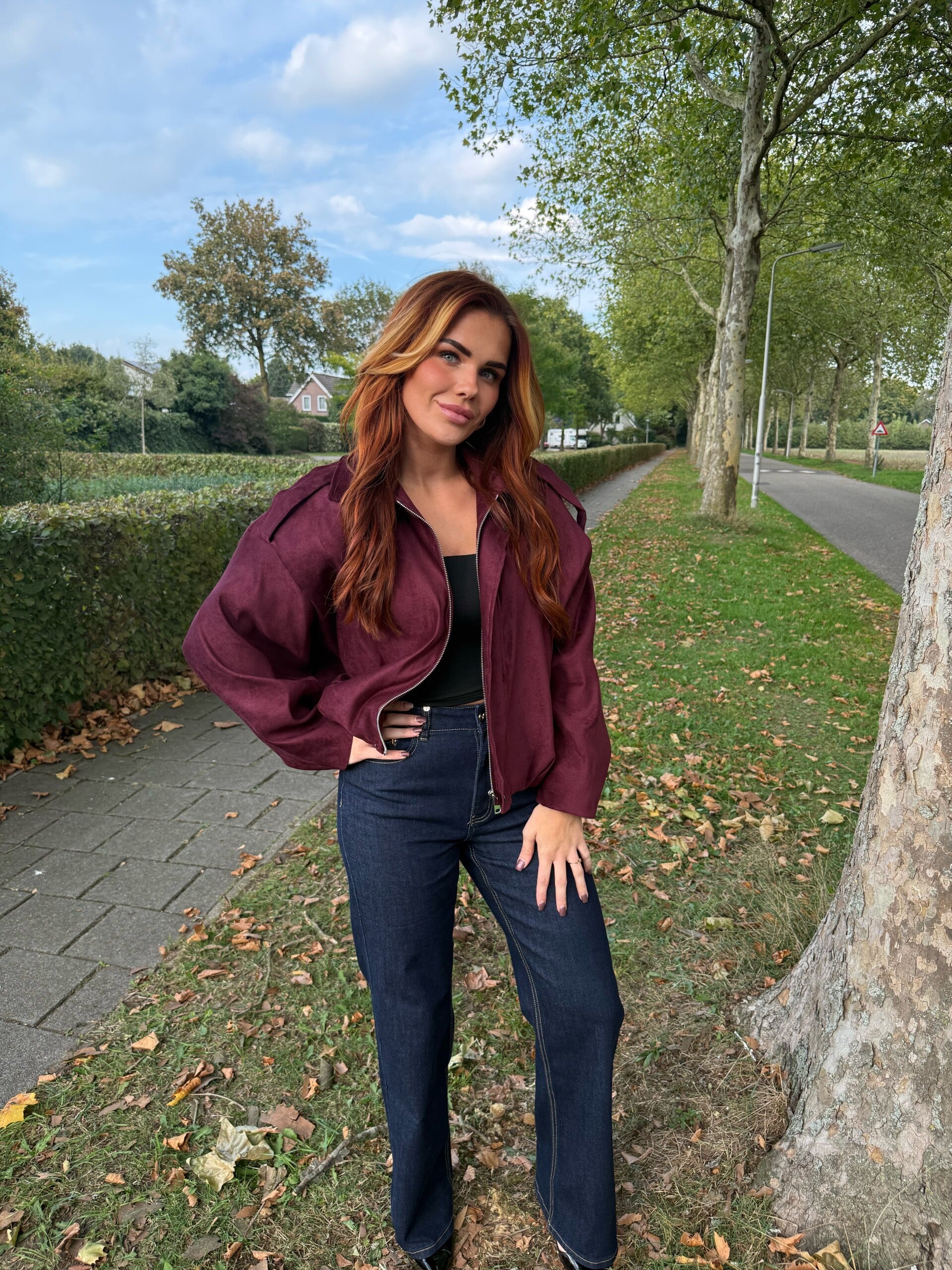 Jasje velvet Rood