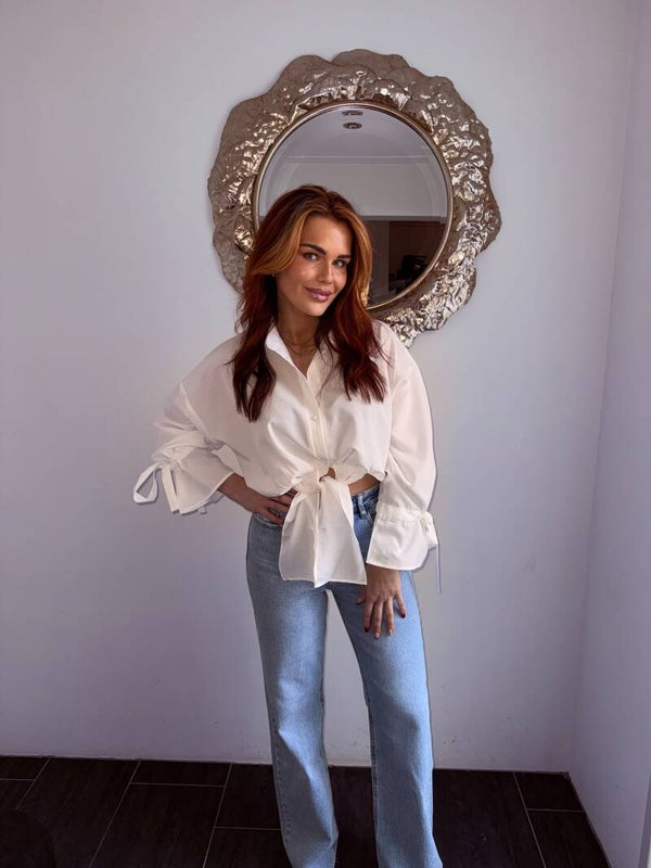 Blouse strik wit
