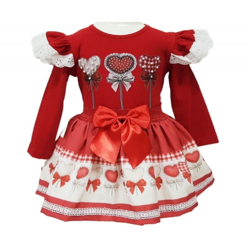 Set hartjes rood meisjes