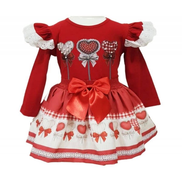 Set hartjes rood meisjes