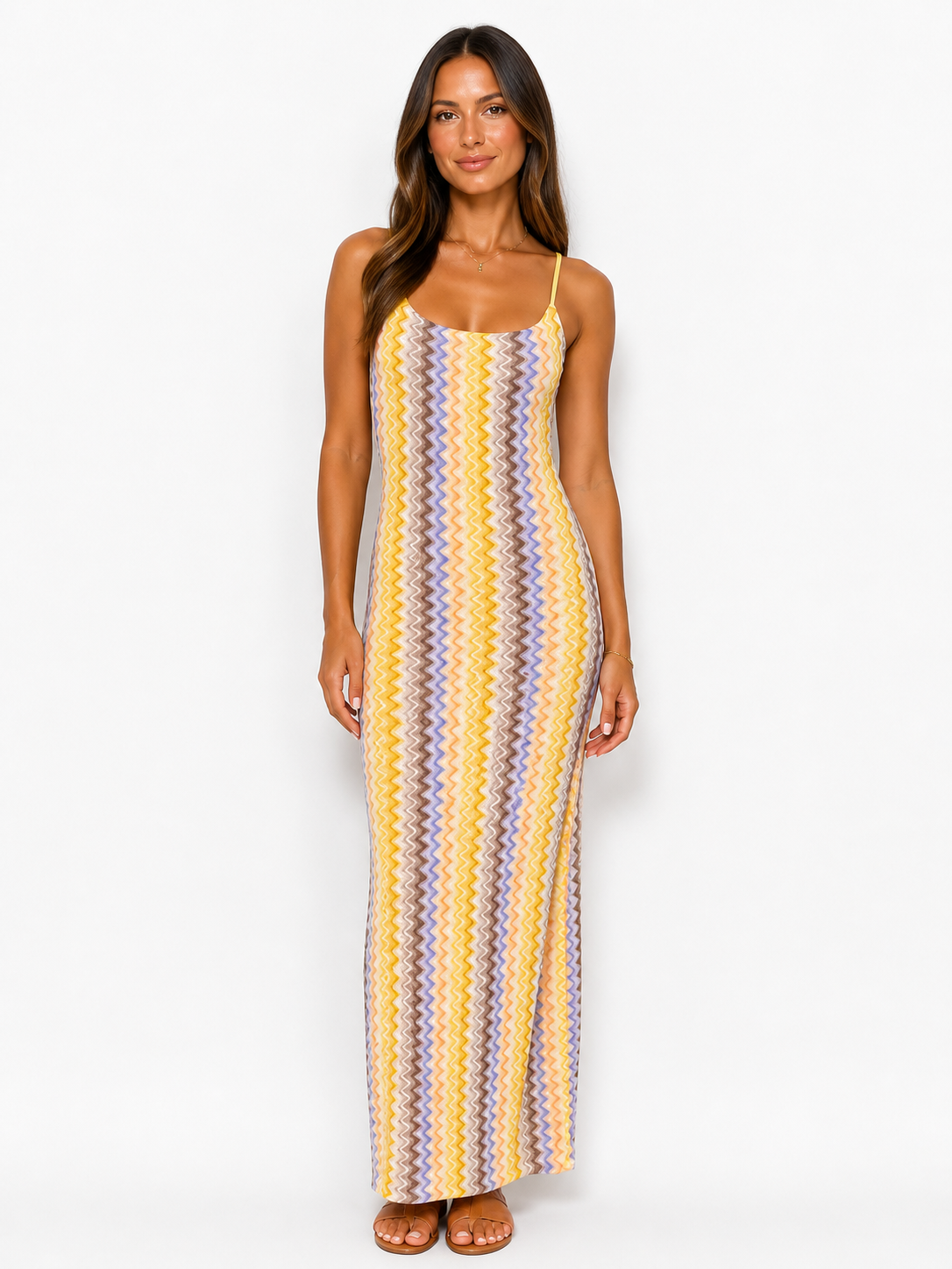 Summer dress jellow purple