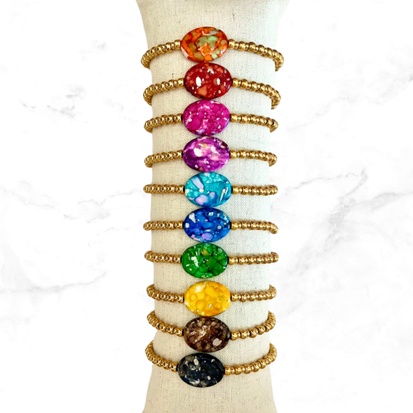 Miyuki Armband Ovaal - elastiek