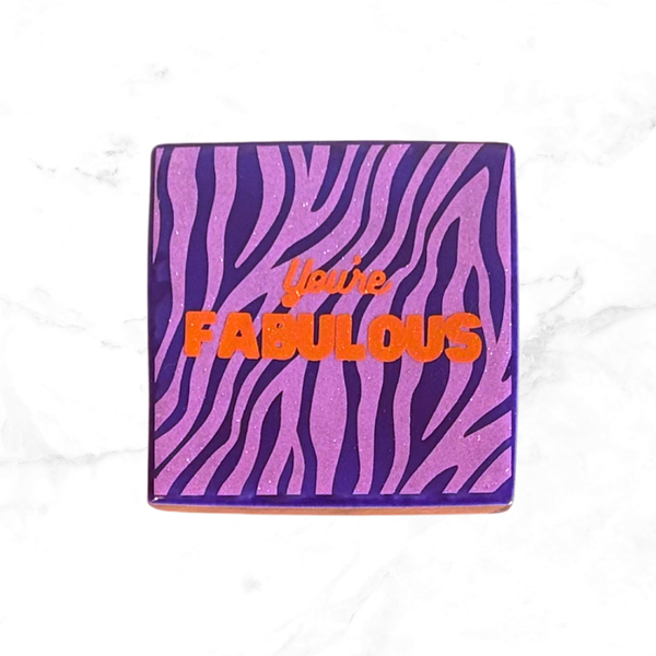 Tegel Zebra You're FABULOUS - donkerblauw
