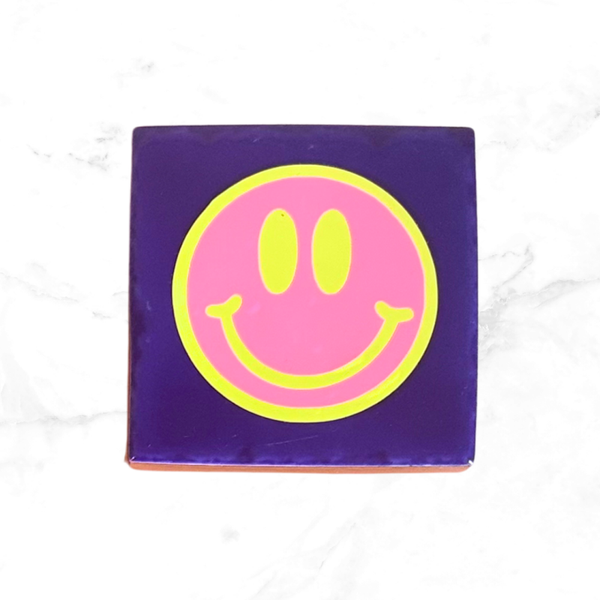 Tegel Smiley - donkerblauw