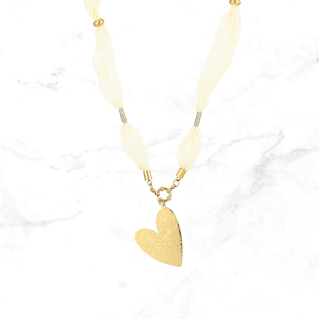 Bandanaketting Hart - Geel