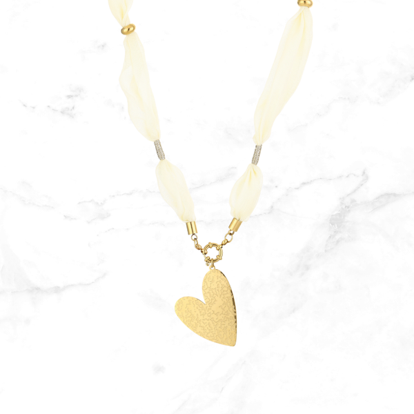 Bandanaketting Hart - Geel