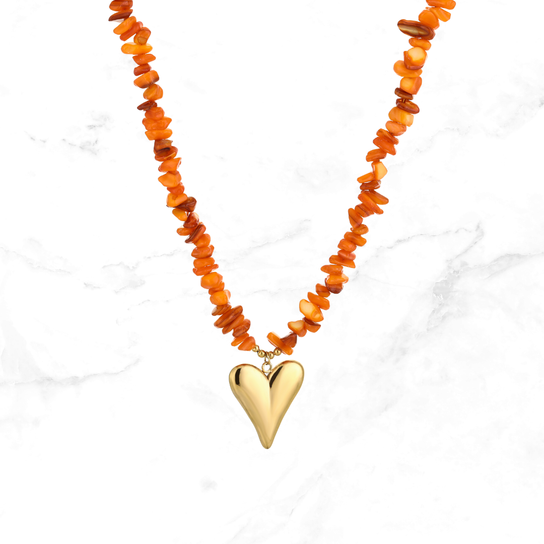 Ibiza Ketting Hart - Oranje