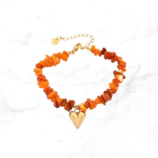 Ibiza Armband Hart - Oranje