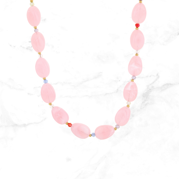 Statement Kralenketting - Roze