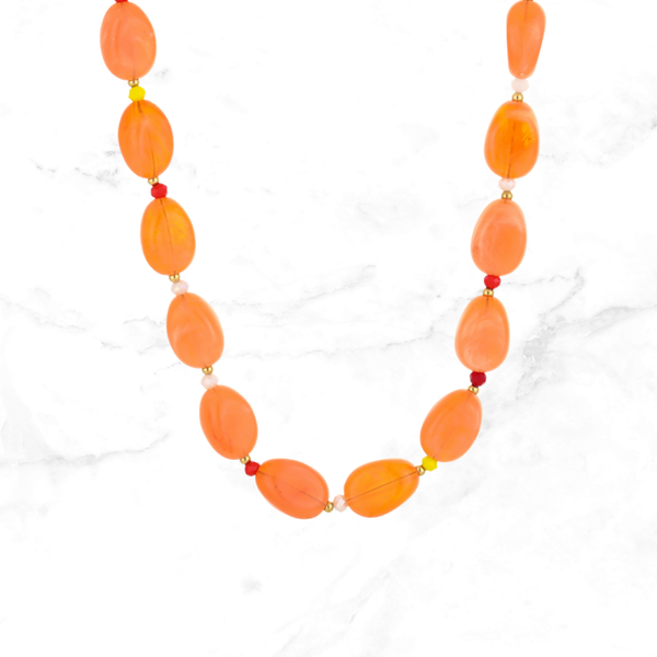 Statement Kralenketting - Oranje