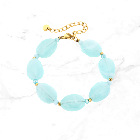 Statement Kralenarmband - Blauw