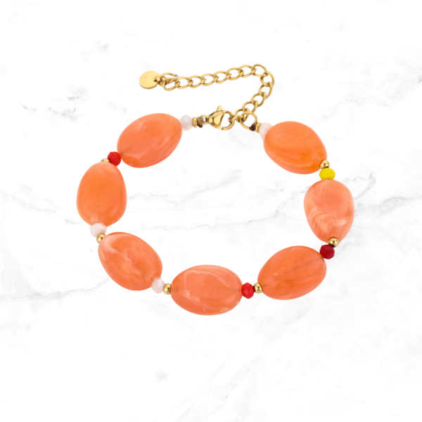 Statement Kralenarmband - Oranje