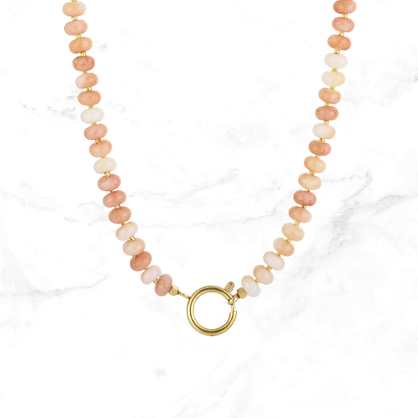 Natuursteen Kralenketting - Perzik