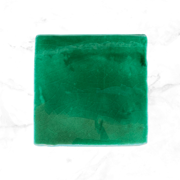 Tegel 10x10cm - Donkergroen