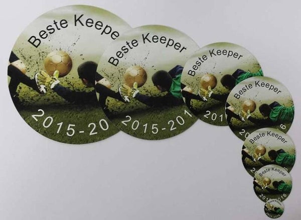 Eigen logo voor afslag op de beker