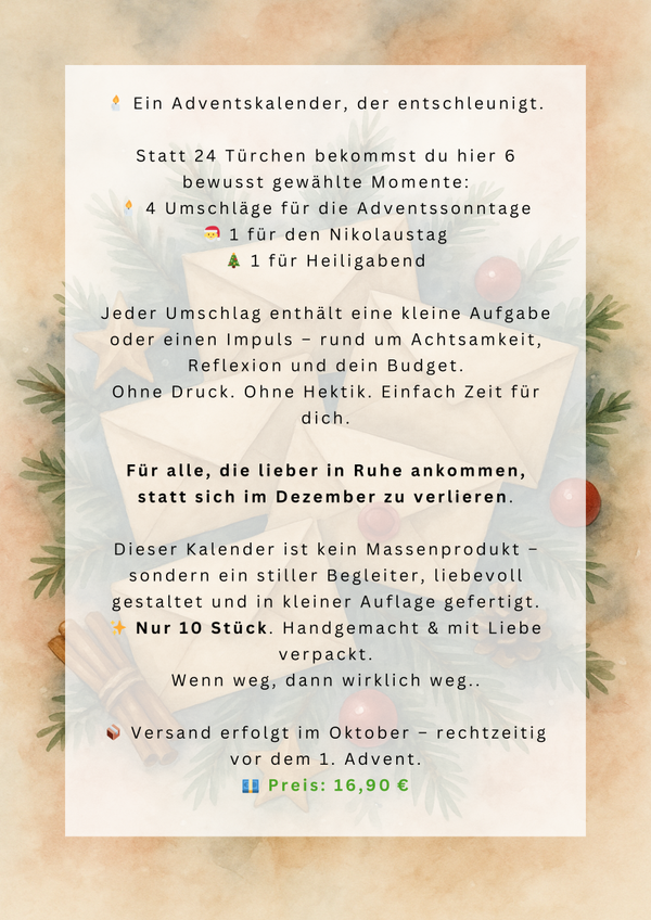 🎄 Adventbox – 6 besondere Momente nur für dich
